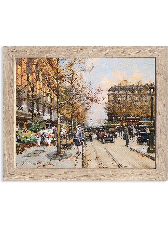 HoozGee Place De La Madeleine Framed Art Prints by Eugène Galien Laloue - Image 1