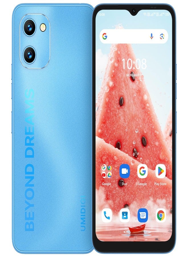 أوميديجي هاتف UMIDIGI G1 ثنائي الشريحة، يدعم شبكات الجيل الرابع LTE، مفتوح الشبكة عالميًا، معالج Unisoc T610 بتردد يصل إلى 1.8 جيجاهرتز، ذاكرة داخلية 3+32 جيجابايت قابلة للتوسيع حتى 256 جيجابايت، شاشة 6.52 بوصة عالية الدقة، بطارية 5150 مللي أمبير، كاميرا خلفية ثلاثية 8 ميجابكسل + 5 ميجابكسل + 2 ميجابكسل، نظام تحديد المواقع العالمي GPS - Image 1