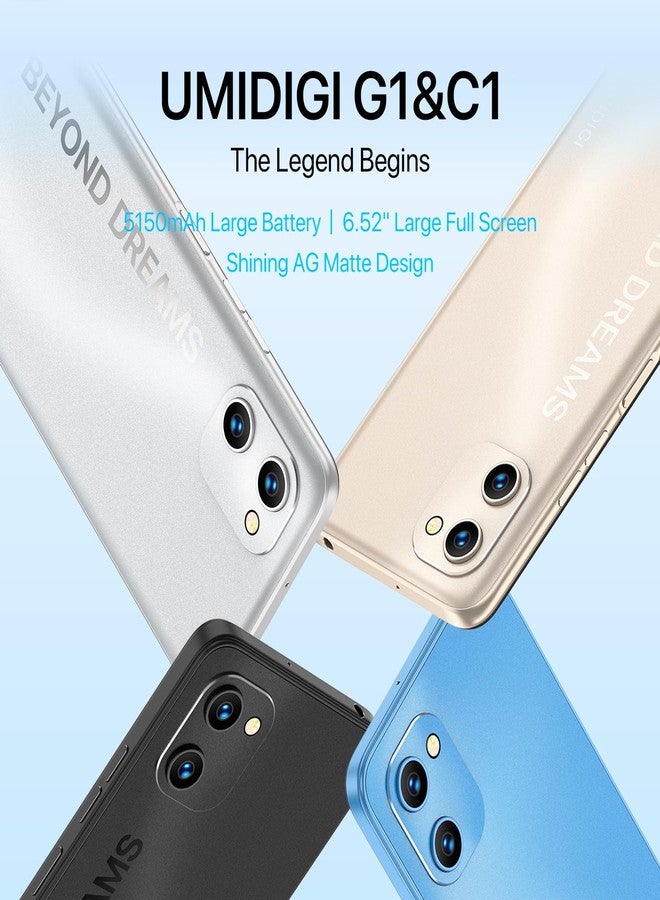 أوميديجي هاتف UMIDIGI G1 ثنائي الشريحة، يدعم شبكات الجيل الرابع LTE، مفتوح الشبكة عالميًا، معالج Unisoc T610 بتردد يصل إلى 1.8 جيجاهرتز، ذاكرة داخلية 3+32 جيجابايت قابلة للتوسيع حتى 256 جيجابايت، شاشة 6.52 بوصة عالية الدقة، بطارية 5150 مللي أمبير، كاميرا خلفية ثلاثية 8 ميجابكسل + 5 ميجابكسل + 2 ميجابكسل، نظام تحديد المواقع العالمي GPS - Image 2