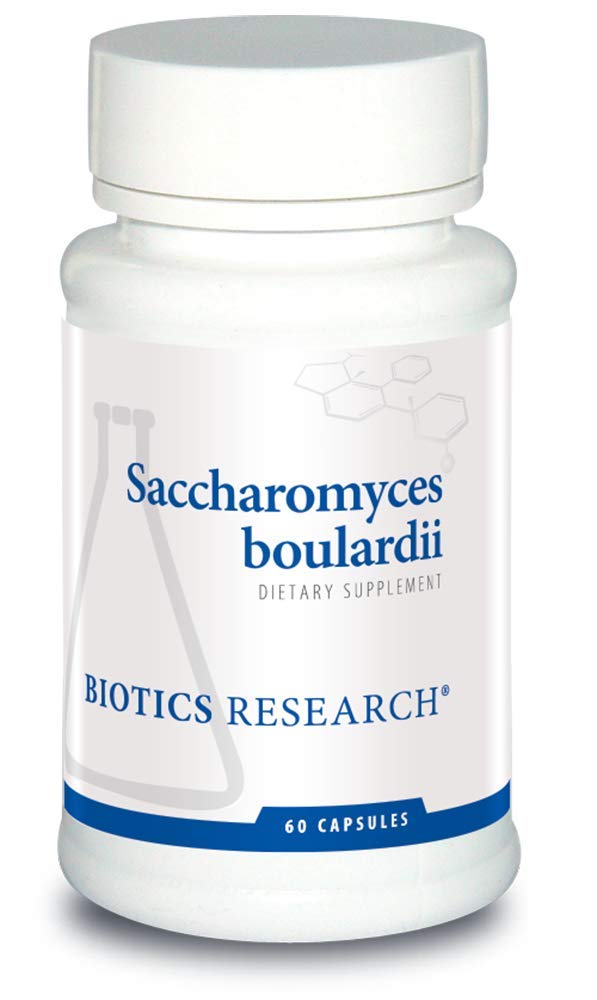 Biotics Research Saccharomyces boulardii Probiotics Supplement 235 mgServing Supports GI Health Microbial Balance Healthy Immune Pathway Responses DairyFree TemperatureStable 60 Capsules