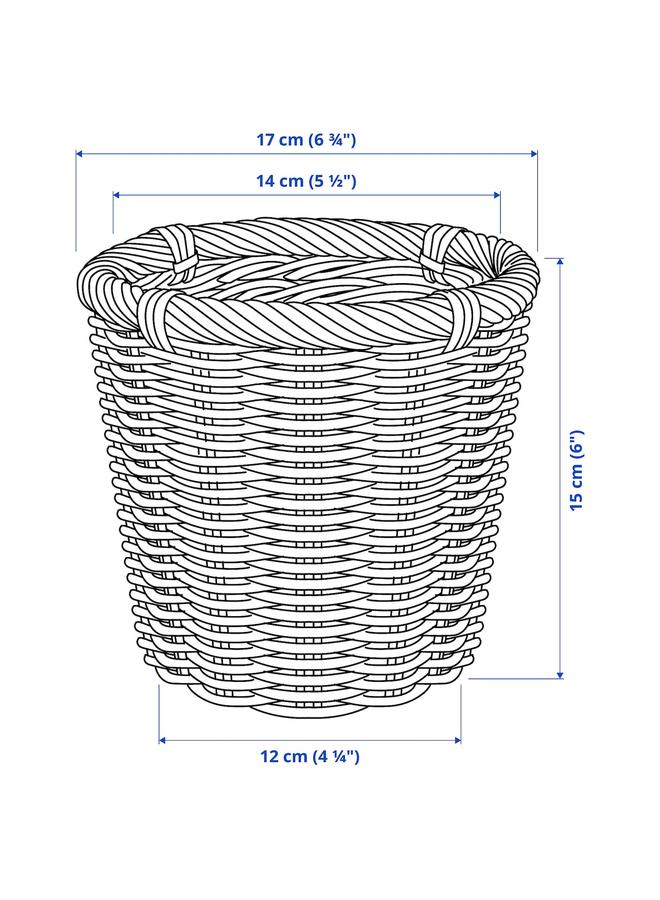 Zaboon Plant pot, rattan, 12 cm - Image 5