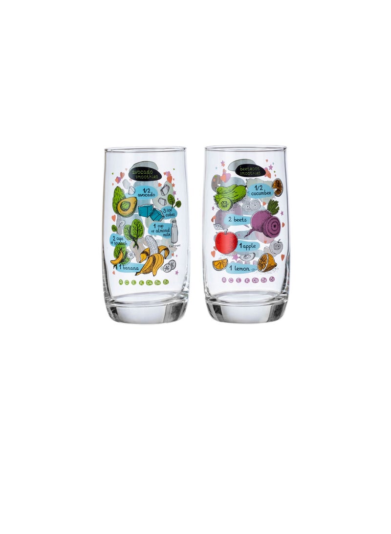 لومينارك طقم كاسات شرب زجاج ملونة و متعددة الاستخدام - Image 2