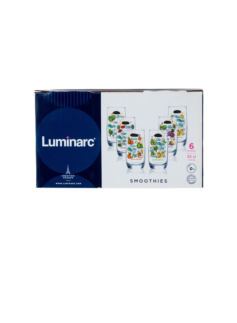 لومينارك طقم كاسات شرب زجاج ملونة و متعددة الاستخدام - Image 5