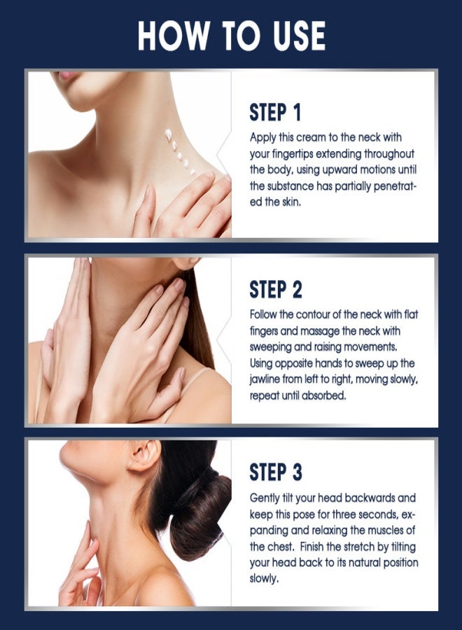 آر إيه أف مرطب مضاد للشيخوخة للرقبة، كريم الرقبة للعناية بالبشرة، كريم شد الجلد، كريم شد الرقبة يحسن مرونة الجلد ويقلل خطوط الرقبة - Image 4