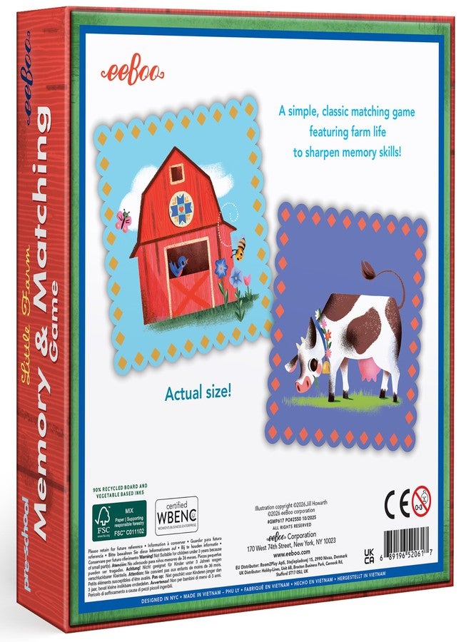 إيبو لعبة إيبو: لعبة الذاكرة والمطابقة - المزرعة الصغيرة - ١٠ أزواج، تنمي مهارات التمييز والتركيز والذاكرة والمفردات، مناسبة للأطفال من عمر ٣ سنوات فما فوق - Image 2