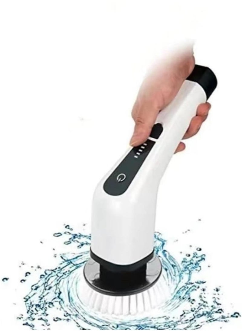 PUKON 9-in-1 Electric Cleaning Brush Cordless Rechargeable Spin Scrubber with Extension Handle, Multi-Purpose Bathroom Kitchen Tile Tub Floor Cleaning Brush - Image 2