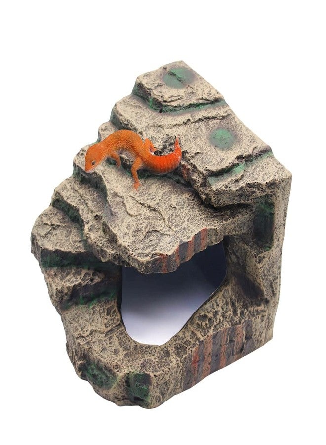 APlayfulBee Turtle Basking Platform Habitat Hiding Cave Reptile Habitat Climbing Resin Fish Tank Aquarium Ornament for Lizards, Frogs, Snakes,Chameleon - Image 2