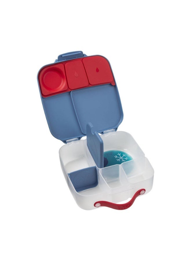 B.Box Whole Foods Lunch Box for Kids | Large Leakproof Compartments | 67.6 fl oz Capacity | Whole Fruit Holder | BPA Free | Easy Open Design-Blue Blaze - Image 1