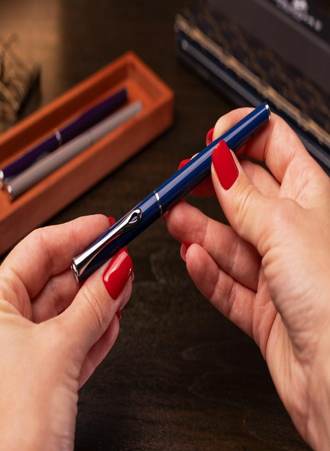 DIPLOMAT Traveller Navy Blue CT Fountain Pen (F) D40707023 - Image 2