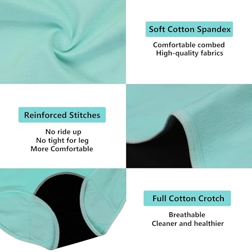 Mesachy Girls Period Underwear Period Panties for Teens Menstrual Leakproof Protective Cotton Briefs - Image 4