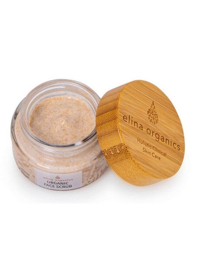 Elina Organics Organic Face Scrub 2Oz Exfolaite Skin Dry Skin Reduce Pores Reduce Acne Hydrate Skin Silk Protein Green Tea Walnut Shells Aloe Vera Organic Skincare All Natural Product Brighten Skin - Image 2