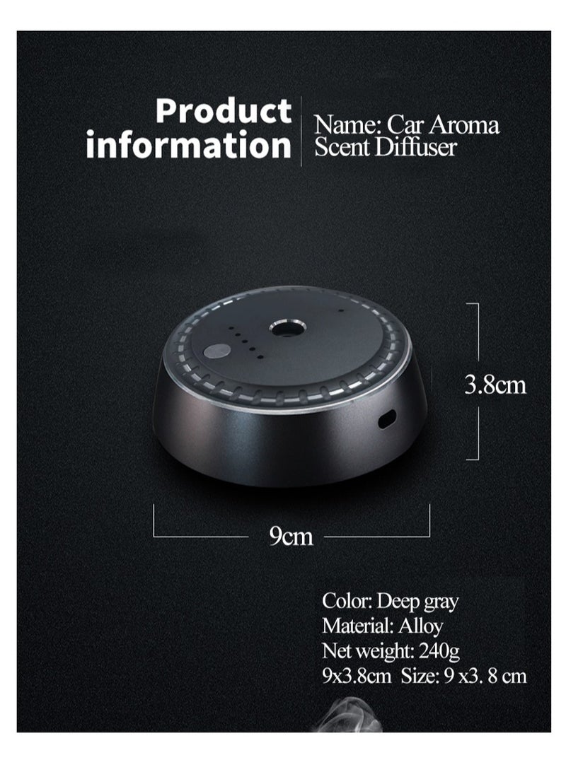 المرأة سيارة منعش الهواء - الراقية الذكية رذاذ العطر، قابل للتعديل ناشر الكهربائي، USB قابل للشحن، طويلة الأمد رائحة أنثوية، ركب السيارة ناشر العطر مع الزيت الأساسي الزهري (المرأة) - Image 2
