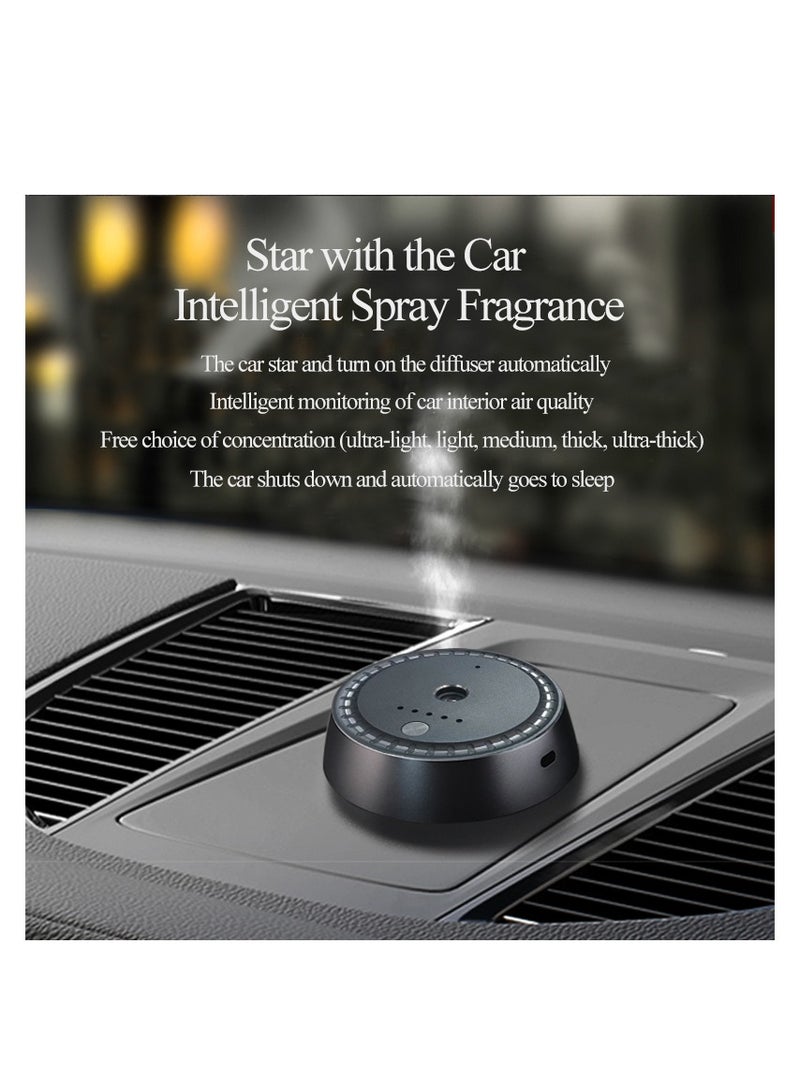 المرأة سيارة منعش الهواء - الراقية الذكية رذاذ العطر، قابل للتعديل ناشر الكهربائي، USB قابل للشحن، طويلة الأمد رائحة أنثوية، ركب السيارة ناشر العطر مع الزيت الأساسي الزهري (المرأة) - Image 4