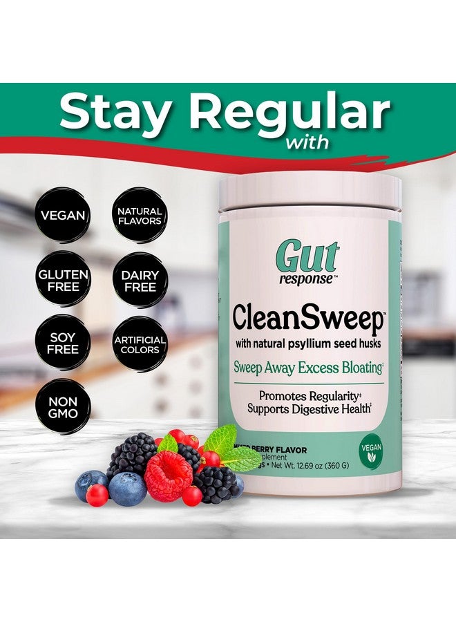 Gut Response CleanSweep with Natural Psyllium Seed Husks & Beet Fiber, Natural Healthy Detox, Promotes Bloating Relief, Weight Management, Facilitates Bowel Regularity, Mixed Berry Flavor, 60 Servings - Image 3