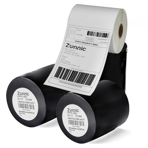 Zunnic 4x6 Thermal Shipping Labels – 250 Labels/Roll | Strong Adhesive | Jam-Free | UV-Protected Packaging | Compatible with Zebra & Rollo - Pack one - Image 3