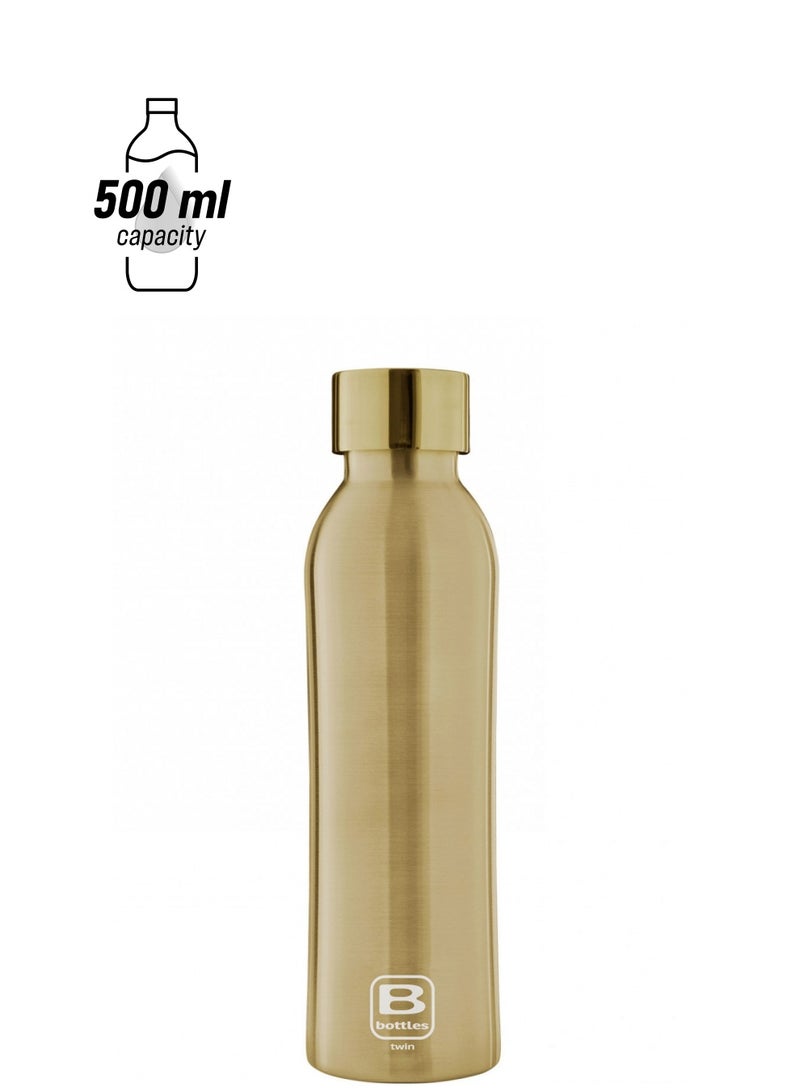 Bugatti Casa Bugatti Yellow Gold Brushed B Bottles Twin 500 ML - Image 1