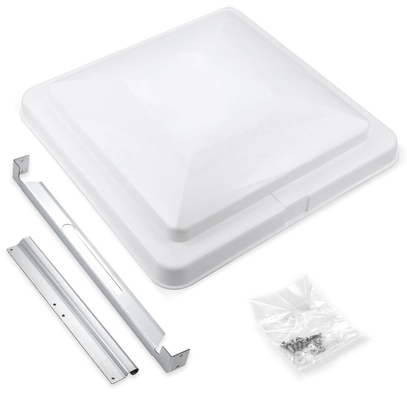 Sporthfish RV Vent Cover 14 Roof Vent Lid for Universal RV Trailer Camper Motorhome Roof Replacement Ceiling Vent Covers Plastic Square Skylight Cover Liftable 1 Pack White - Image 2