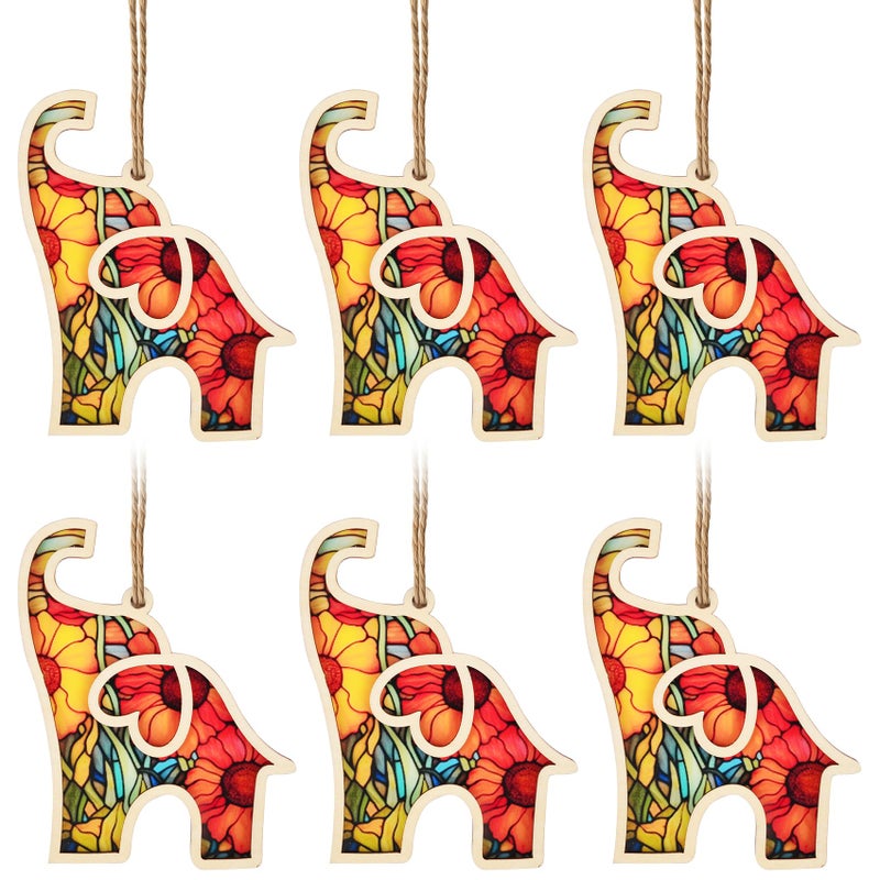 Manoai 6 Pcs Friendship Elephant Ornament with Story Card, Elephant Gifts for Women Sisterhood Ornament, Friendship Gifts for Women, Birthday Presents for Best Friends Sisters Special Bond Decor, Suncatcher - Image 1
