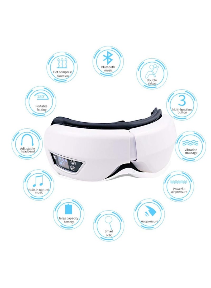 general Eye electric massager, wireless rechargeable Bluetooth eye massager, eye air pressure therapy, eye protection, machine vibration, air heating - Image 2