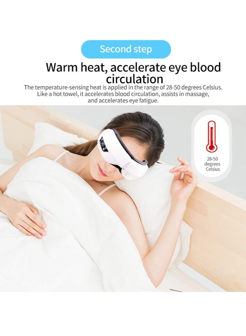 general Eye electric massager, wireless rechargeable Bluetooth eye massager, eye air pressure therapy, eye protection, machine vibration, air heating - Image 5