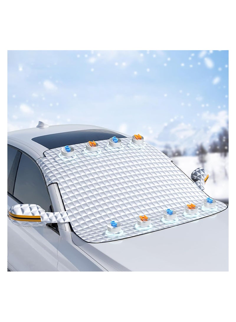 SYOSI Windshield Frost Cover for Ice and Snow Automotive Exterior Accessories Winter Car Accessories for Windshield Protection for Cars Trucks Vans SUVs Standard - Image 1