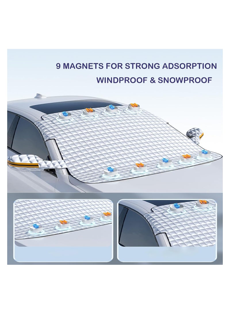 SYOSI Windshield Frost Cover for Ice and Snow Automotive Exterior Accessories Winter Car Accessories for Windshield Protection for Cars Trucks Vans SUVs Standard - Image 2