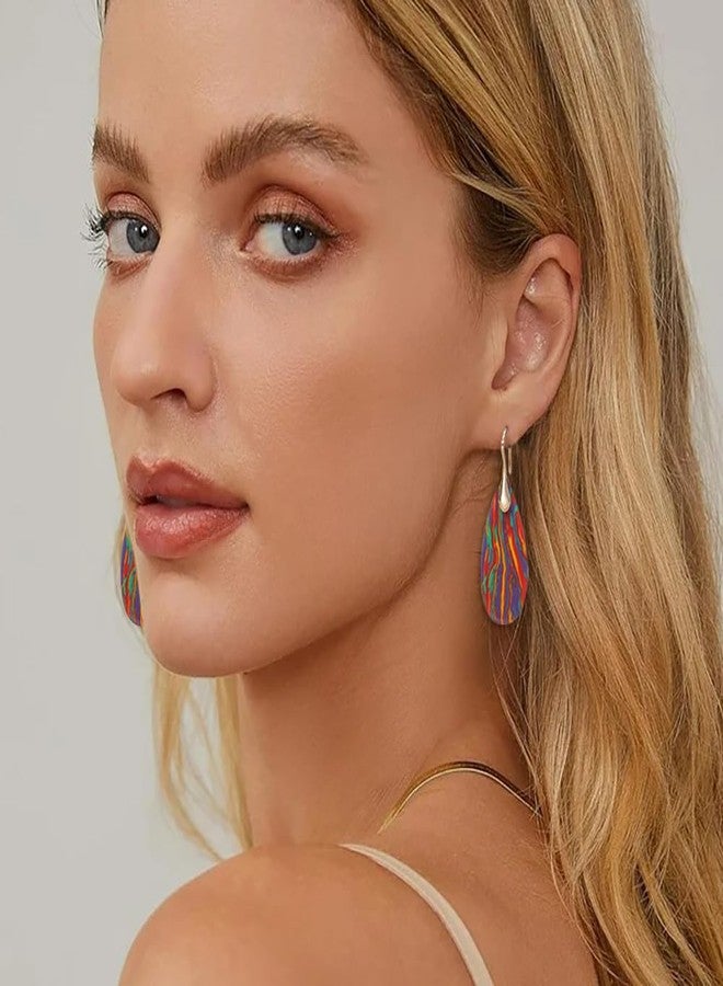 Wovanoo Natural Stone Earrings Waterdrop Stone Dangle Earrings for Women, alloy - Image 2