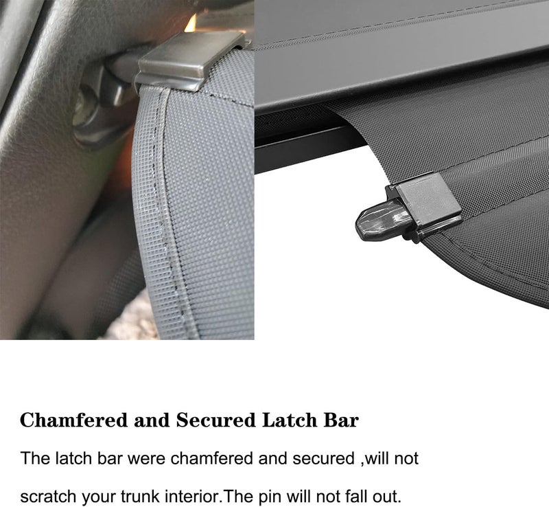 VESUL Retractable Rear Trunk Cargo Cover for Toyota RAV4 (2013-2018) - Security Shade Shield Tonneau Cover - Image 4