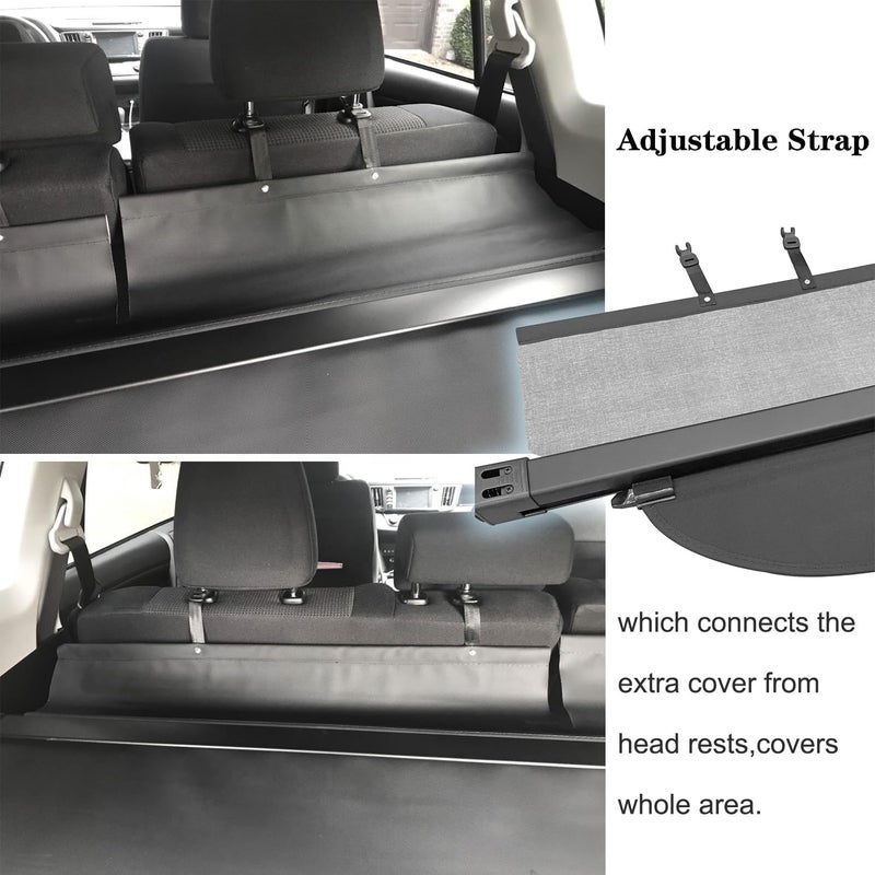 VESUL Retractable Rear Trunk Cargo Cover for Toyota RAV4 (2013-2018) - Security Shade Shield Tonneau Cover - Image 5