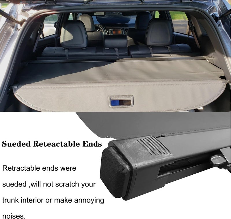 VESUL Retractable Rear Trunk Cargo Cover for Toyota RAV4 (2013-2018) - Security Shade Shield Tonneau Cover - Image 3