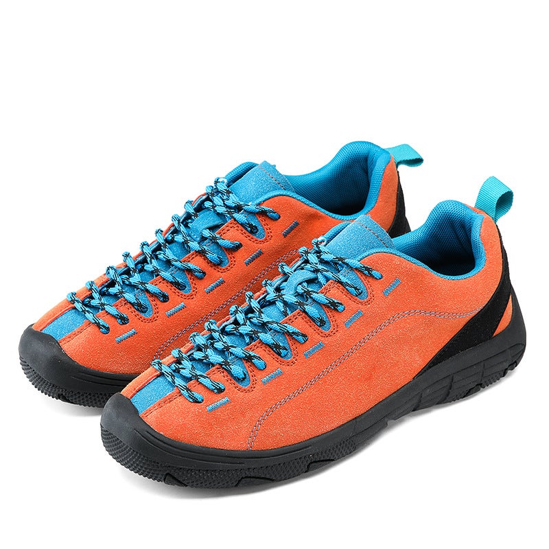 2024 New Cohen Ping for Mountain Outdoor Shoes Camping Casual Non-slip Hiking Hiking Shoes Mens Casual sneaker Orange