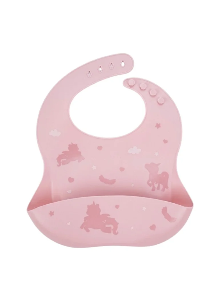 Bambimici Silicone Baby Bib - Pink Unicorn