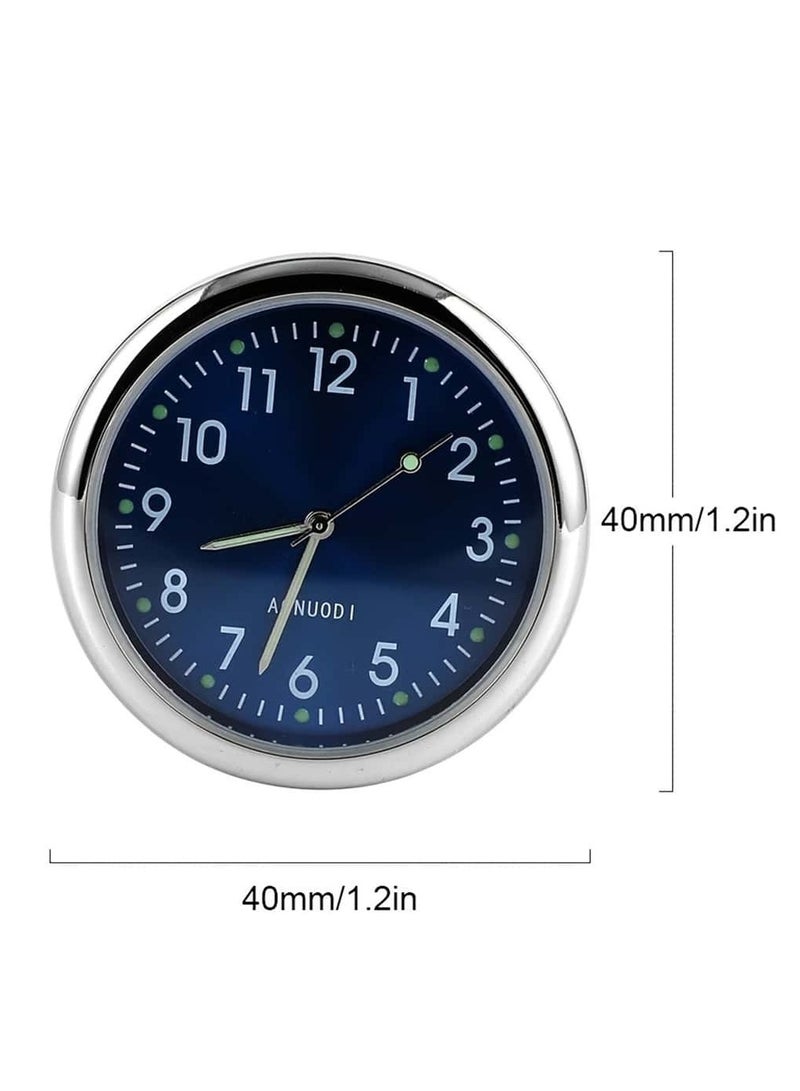 ساعة سيارة مضيئة في العتم باللون الأزرق إضافة مميزة لاكسسوار السيارة و ديكور السيارة الداخلي - Image 3
