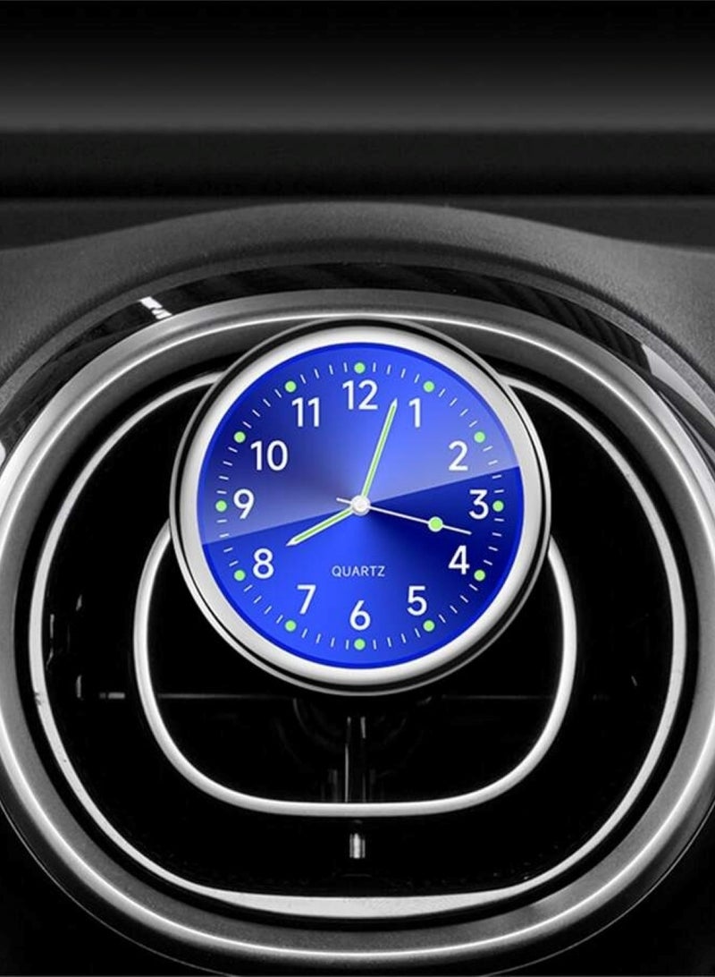 ساعة سيارة مضيئة في العتم باللون الأزرق إضافة مميزة لاكسسوار السيارة و ديكور السيارة الداخلي - Image 2