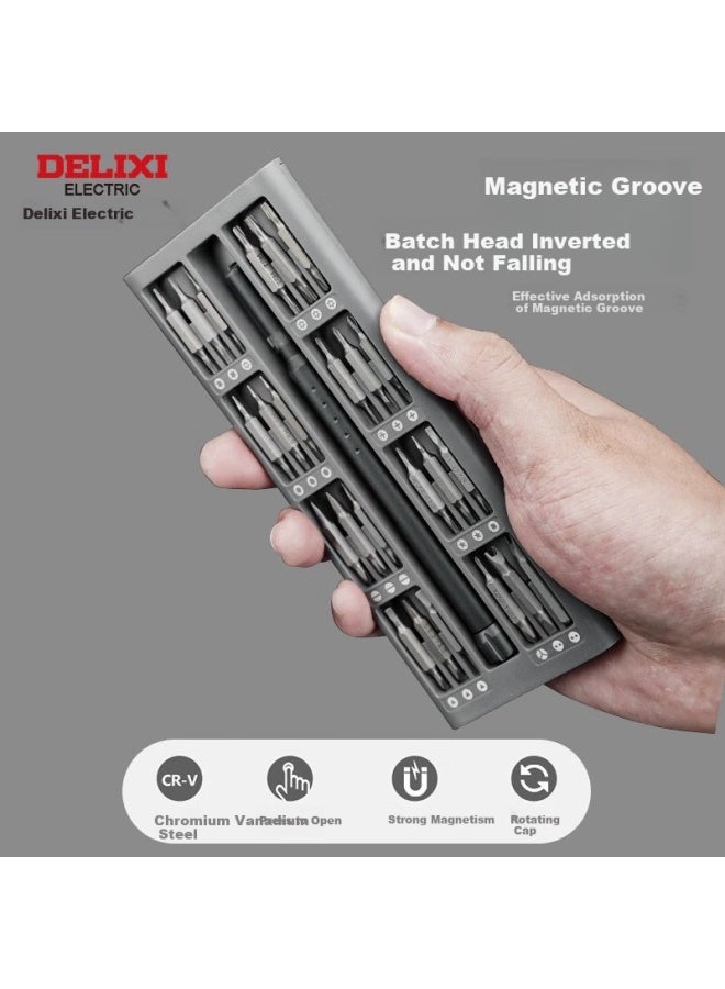 Delixi Delisai Screwdriver Set For Mobile Phone Notebook Dust Cleaning Computer Repair Multi-function Household Disassembly Tool - Image 3