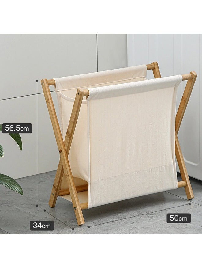 HOOPZOZA - Portable Laundry Hamper Fordable Dirty Clothes  Large Storage Basket Laundry Basket  Yoga Mat Storage Basket Toys Storage Organizer Clothes Storage for Bathroom Bedroom 56.5×50×34CM - Image 1