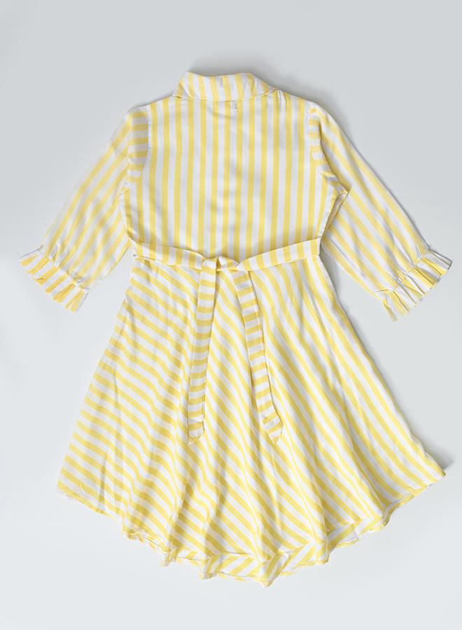 BELLA MODA Striped Collared Dress - Image 3