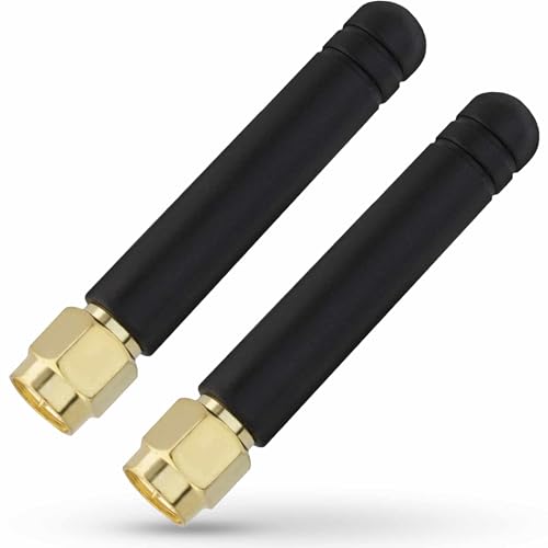 Shopcorp SMA Male Antenna – 850-2100/2400 MHz Omnidirectional Antenna with Straight Connector, 2.5 dBi Gain, GSM CDMA WCDMA (2 Pack) - Image 1