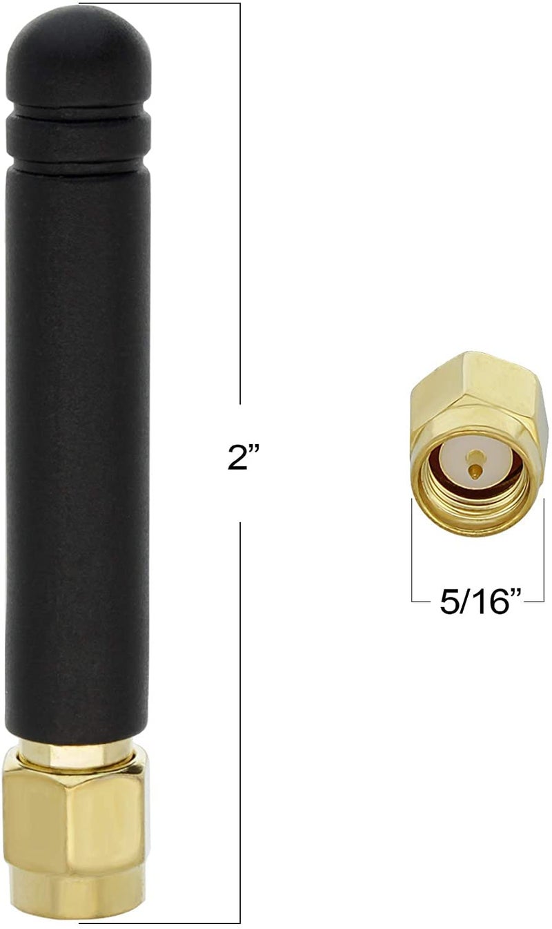Shopcorp SMA Male Antenna – 850-2100/2400 MHz Omnidirectional Antenna with Straight Connector, 2.5 dBi Gain, GSM CDMA WCDMA (2 Pack) - Image 3