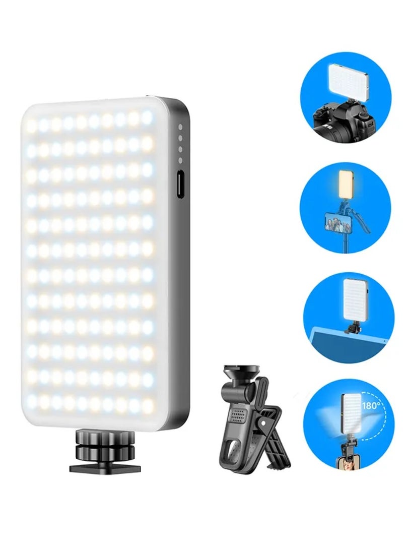 MUDISO D10 120 LED Video Light LED Camera Light 360° Portable Photography Lighting Type-C 3000mAh Rechargeable Battery CRI 95+ 2500k-9000K On Camera Light Fill Light Continuous Working Time 90+ Minutes - Image 1