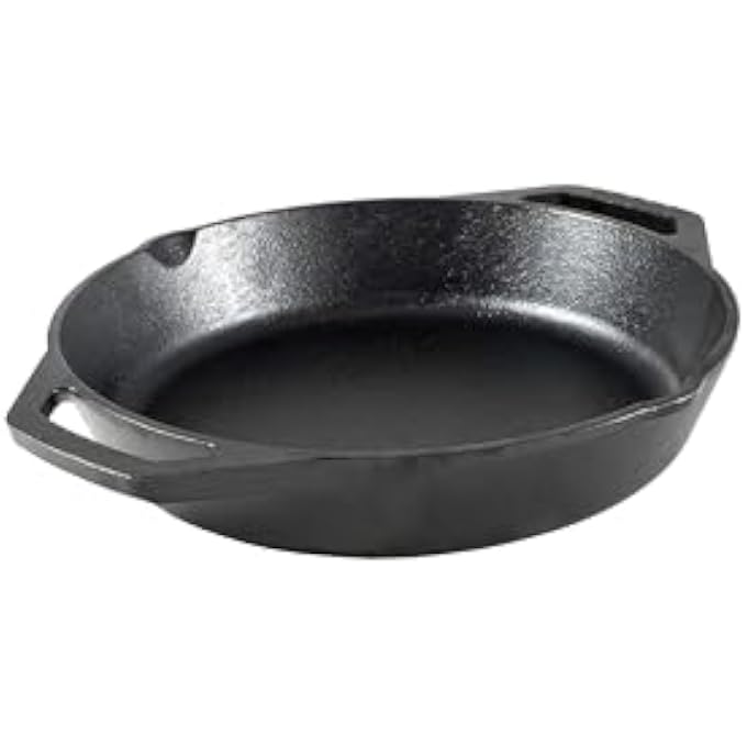 Unity Cast Iron PreSeasoned Dual Handle Fry Pan Skillet 26 Cm Diameter Black - Image 1