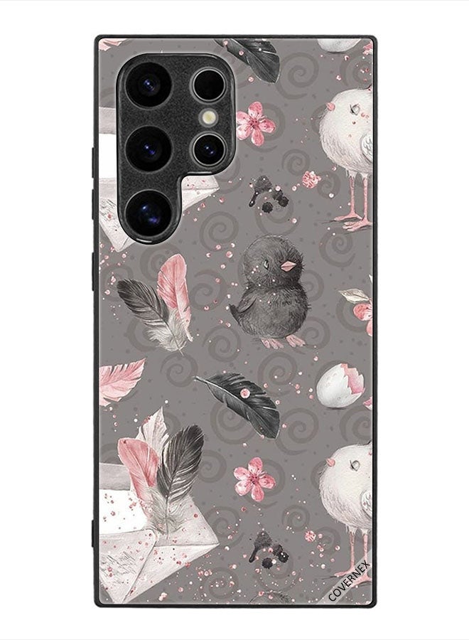 Covernex Protective Case Cover For Samsung Galaxy S24 Ultra Feathers & Chicks - Image 1