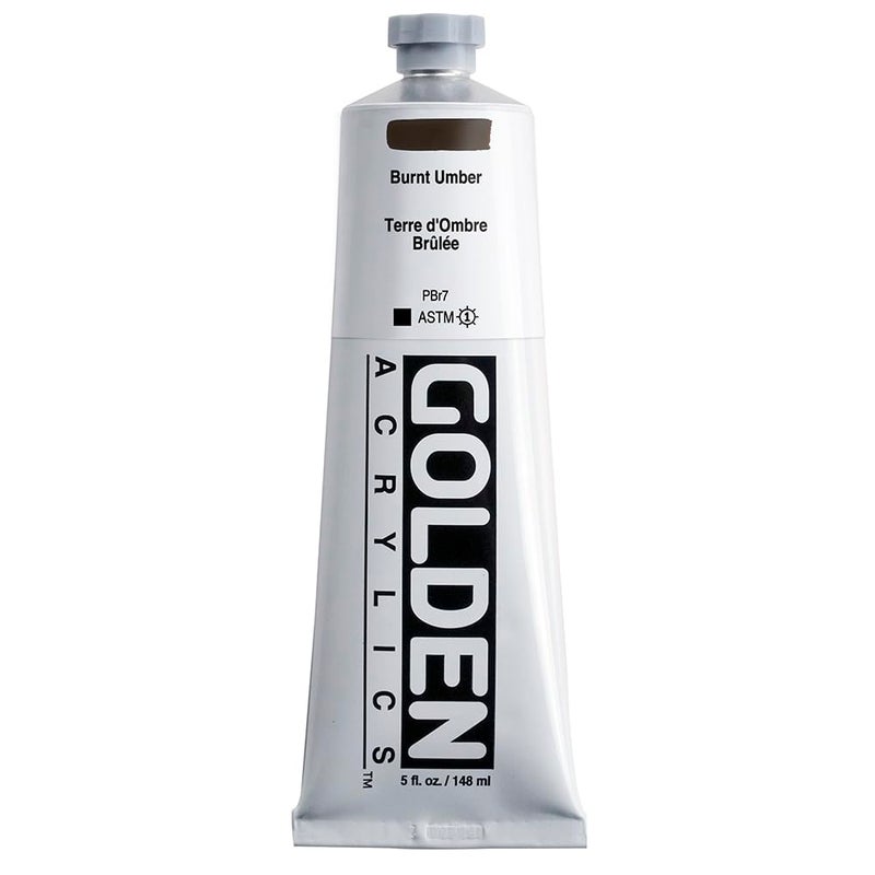 GOLDEN Heavy Body Acrylics Burnt Umber 5 fl oz Tube Professional Acrylic Paint Opaque