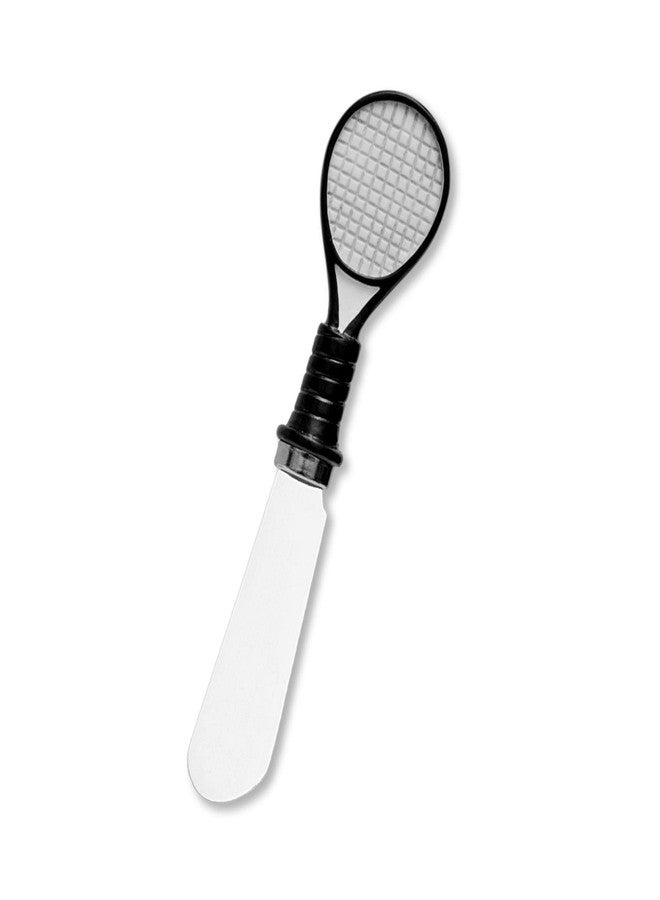 Wine Things Tennis Themed Cheese Spreaders, Hand-Painted Resin Handles with Stainless Steel Blades for Spreading Cream Cheese, Butter, and Jam, Assorted Designs, Set of 4 - Image 4