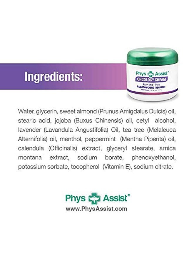 PhysAssist Oncology Cream 1.5 oz. Travel Size. Soothing, Calming and Hydrating to Stressed Skin Undergoing Chemo or Radiation. Made with Botanicals of Lavender, Calendula, Peppermint - Image 5