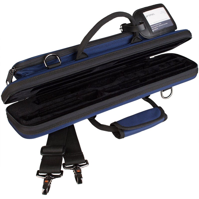 Protec Flute Slimline PRO PAC Case (Fits B or C Foot), Blue, Model PB308BX