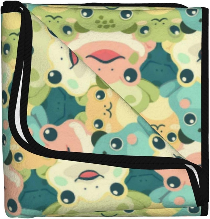 Cute Cartoon Frog Print Bath Towels 27”x55” Soft Absorbent Coral Fleece Towels for Bathroom, Quick Dry Bath Towel for Bathroom, Gym, Spa, Pool & Hotel - Image 1
