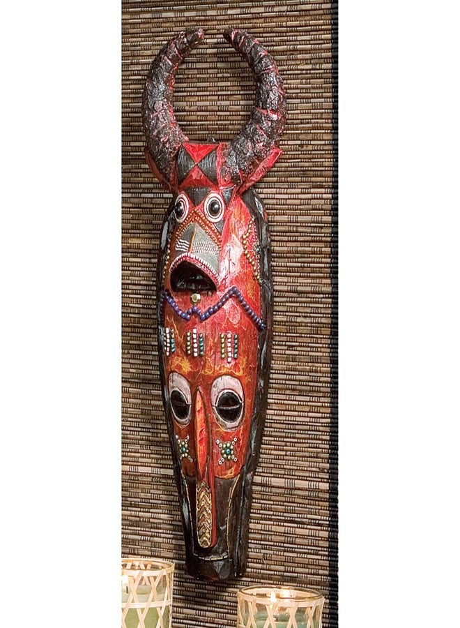 Design Toscano Masks of The Congo Cape Buffalo Wall Sculptures, woodtone 4.00" x 2.50" - Image 2
