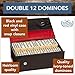 WE Games Double Twelve Dominoes Set 91 Dominoes in Retro Travel Case Ideal for Family Games Perfect for Game Night - Image 4
