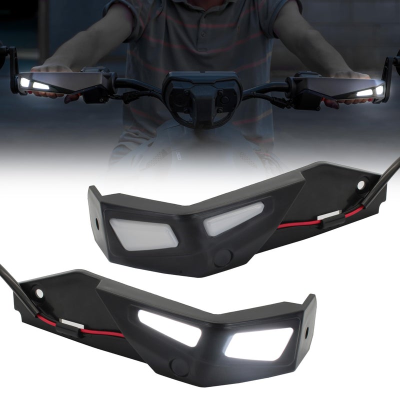 VEISUTOR Handguards Lights for Can Am Ryker Black Aluminum Hand Guards Hand Shield Protector LED Lights Kit for CanAm Ryker 600 900 Sport Ryker Rally Edition All Models Replace 219400998